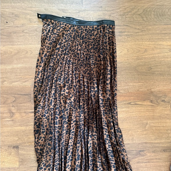 Zara Brown Leopard A-Line Skirt - Picture 5 of 5